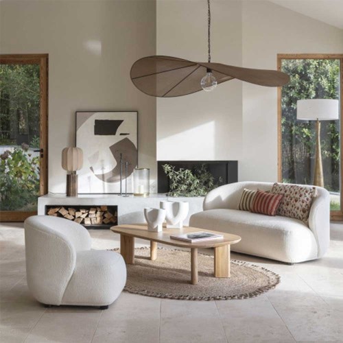 Suspension ALBA en tissage brun