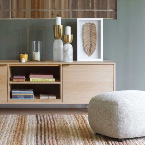 Pouf LISETTE velours - Sable