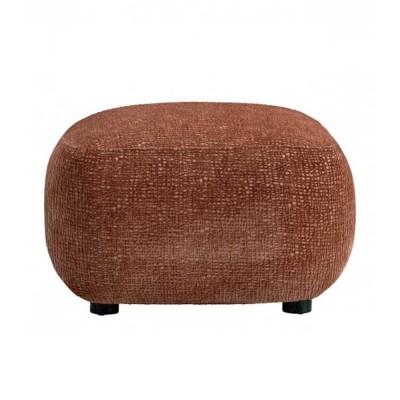 LISETTE velvet pouffe - Rosewood Blanc d Ivoire