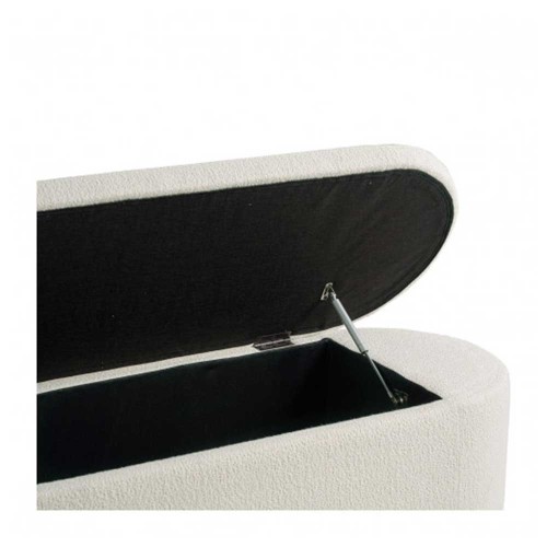 Banc coffre LISETTE en bouclette - Crème