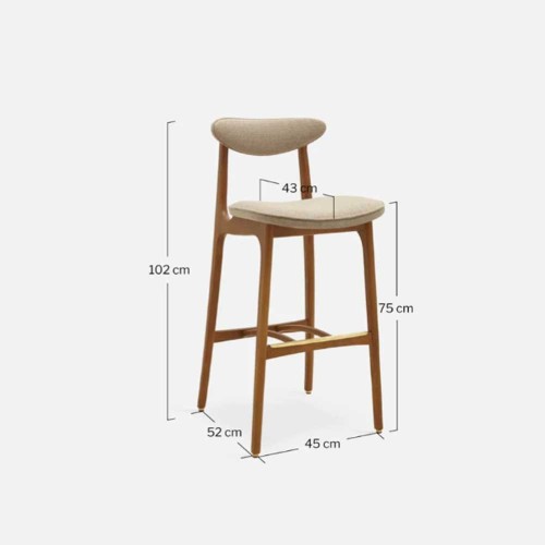 Bar chair 200-190 - bottle green buckle