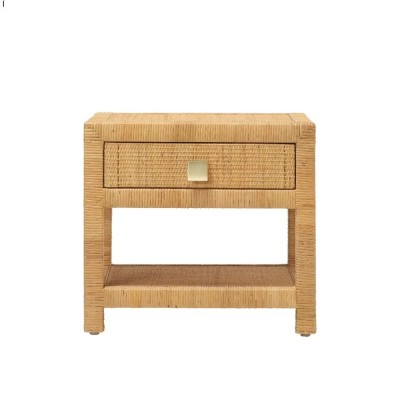 SAIGON rattan and cane bedside table 2