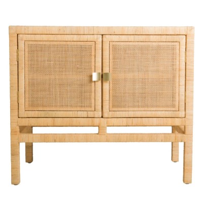 SAIGON 2-door rattan and cane sideboard 2