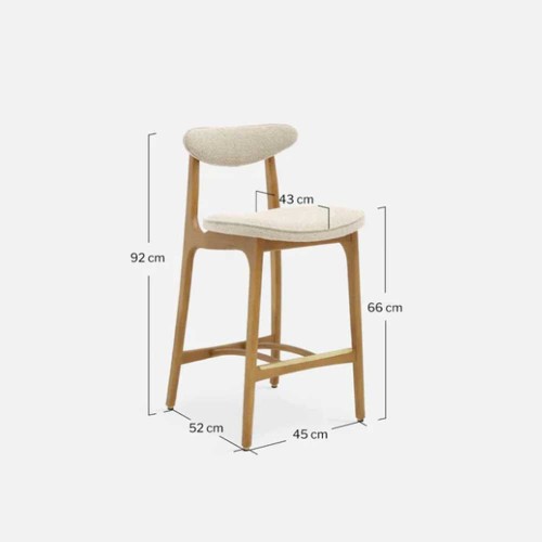 Bar chair 200-190 S - bottle green buckle