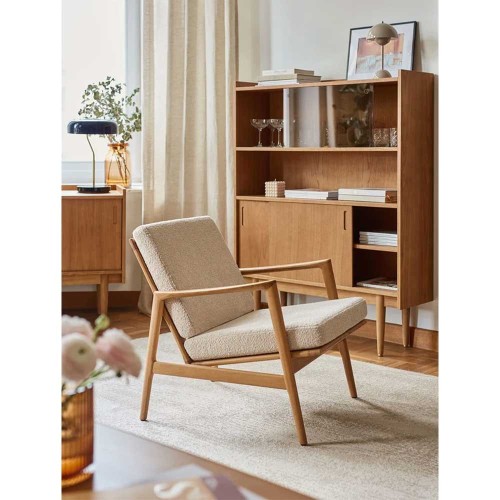 Stefan fauteuil - boucle Crème