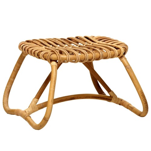 Kleine rotan poef BOUCLE