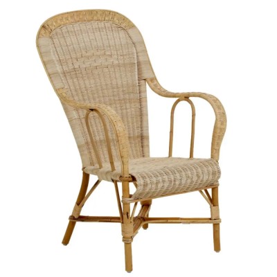 Sillón MARCEL de ratán y respaldo alto Kok Maison