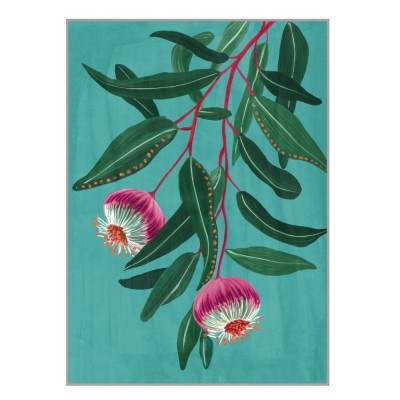 Toile Encadrée Eclosion Tissu Velours Athezza