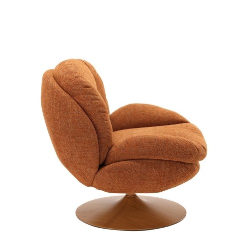Memento Burnt Orange Armchair, Black Base