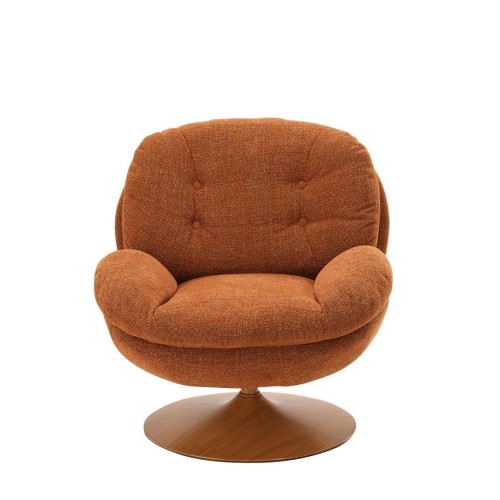 Memento Burnt Orange Armchair, Black Base