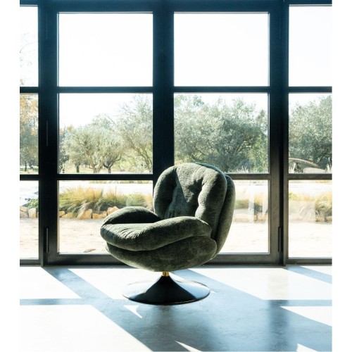 Memento Armchair Khaki, Black Leg