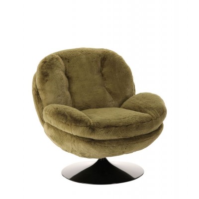 Verbrand oranje Memento fauteuil, zwarte poot Athezza