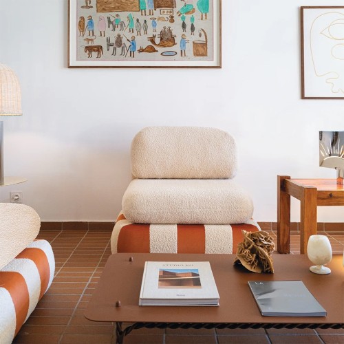 Circus Velvet Armchair Camel/Tabac