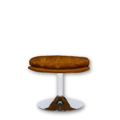 Verbrand oranje Memento fauteuil, zwarte poot 2