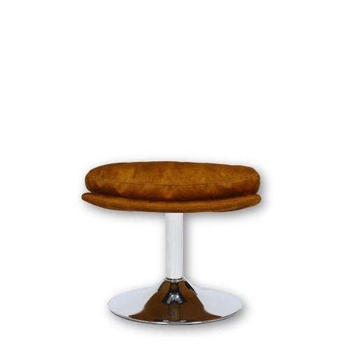 Verbrand oranje Memento fauteuil, zwarte poot