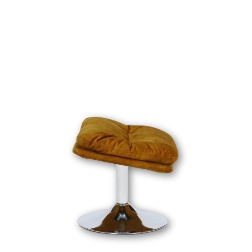 Verbrand oranje Memento fauteuil, zwarte poot