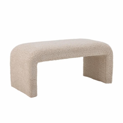 Banc Bobbie en tissu bouclé clair Bloomingville