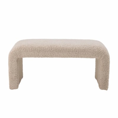 Banc Bobbie en tissu bouclé clair Bloomingville 2