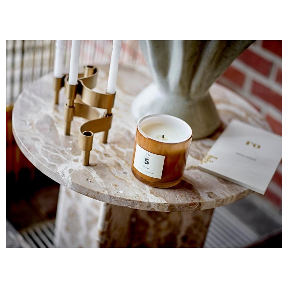 Banc Bobbie en tissu bouclé clair