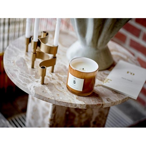 Banc Bobbie en tissu bouclé clair