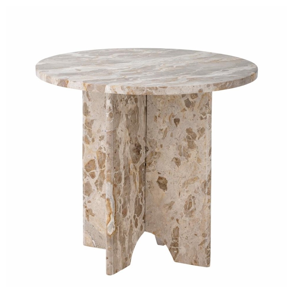 Banc Bobbie en tissu bouclé clair