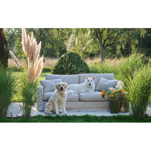 Leinen-Sofa Biscarrosse 2-Sitzer Moodntone