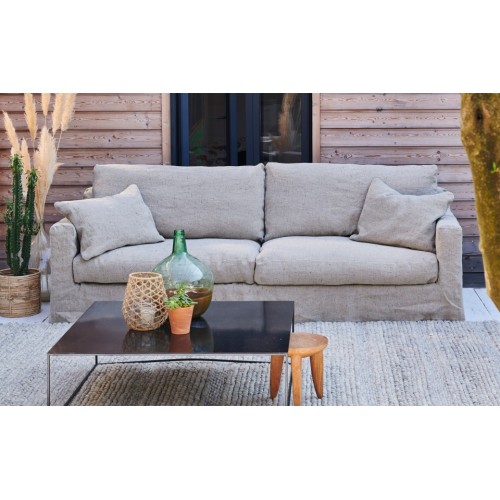 Linen sofa Biscarrosse 2 places Moodntone