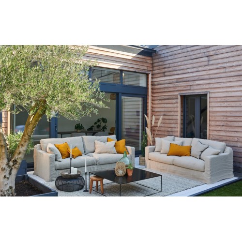 Linen sofa Biscarrosse 2 places Moodntone
