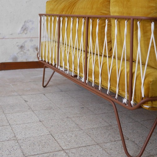 Canapé croisette en velours