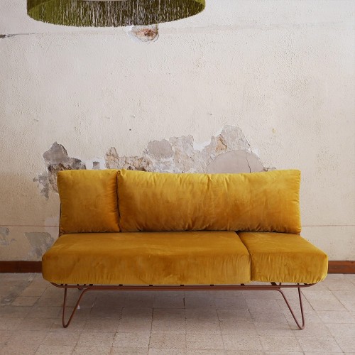 Canapé croisette en velours