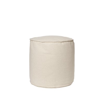 Pouf en coton Aun - Ø40 - Blanc cassé Ferm Living