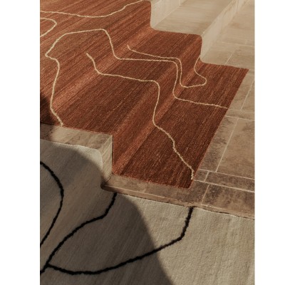 Tapis en jute Gesso-Terracotta 2