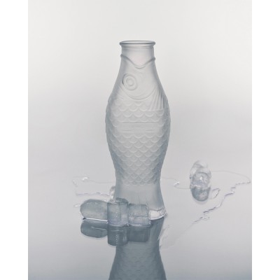 Bottiglia 1L Fish & Fish verde trasparente Serax