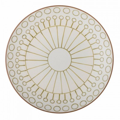 Assiette en érable, verte, en grès Bloomingville