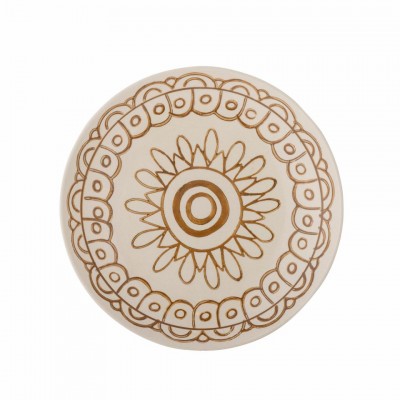 Assiette en érable, verte, en grès Bloomingville