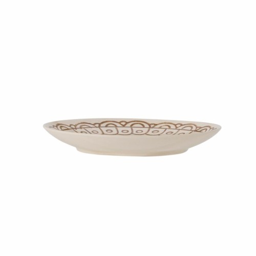 Assiette en érable, verte, en grès