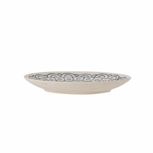 Assiette en érable, verte, en grès