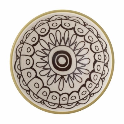 Assiette en érable, verte, en grès 2