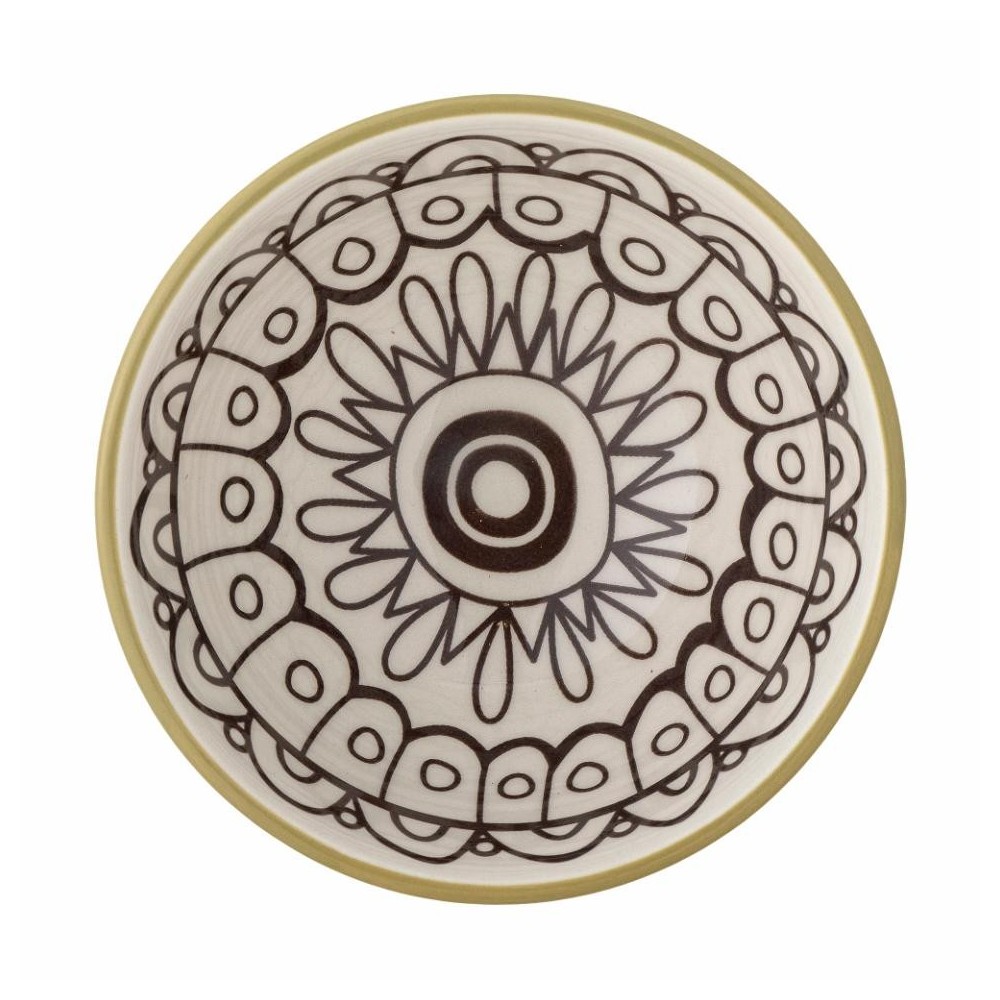 Assiette en érable, verte, en grès