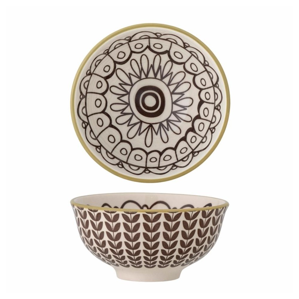 Assiette en érable, verte, en grès