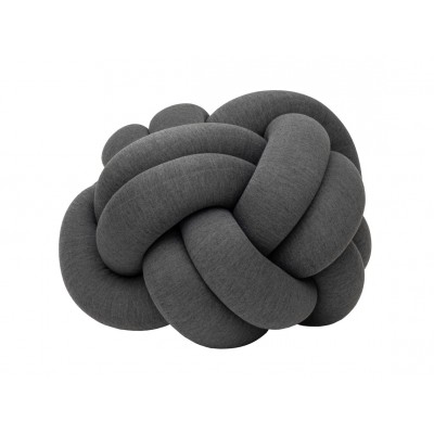 Grey knotted cushion pouffe Design House Stockholm