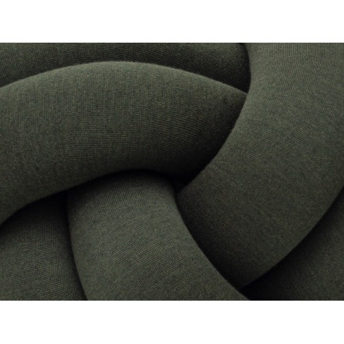 Pouf coussin à nœuds gris