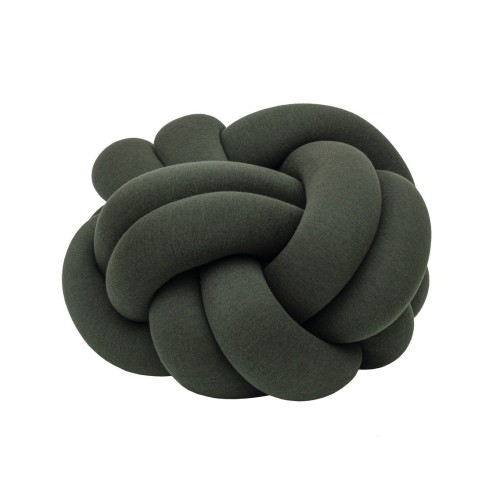 Pouf coussin à nœuds gris