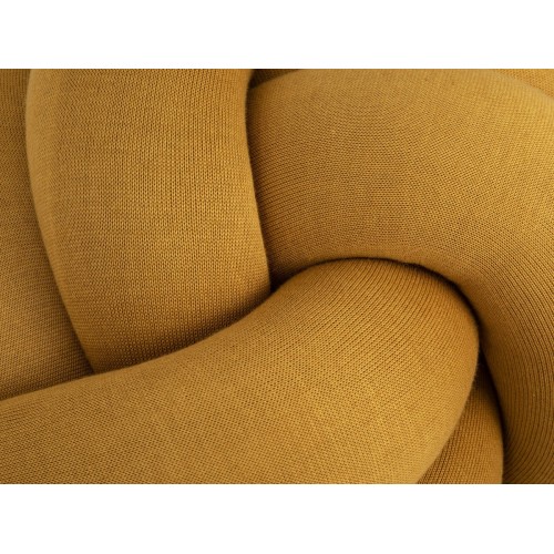 Pouf coussin à nœuds gris