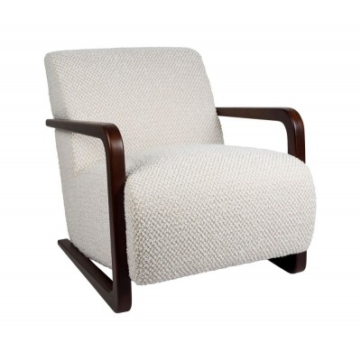 POLTRONA NAROBI ECRU 64,5X85,5XH71CM BOUCLETTE CÔTE TABLE