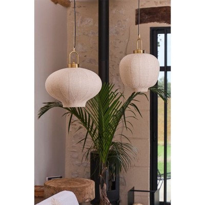 SUSPENSION CALYPSO BLANC CASSE et DORE