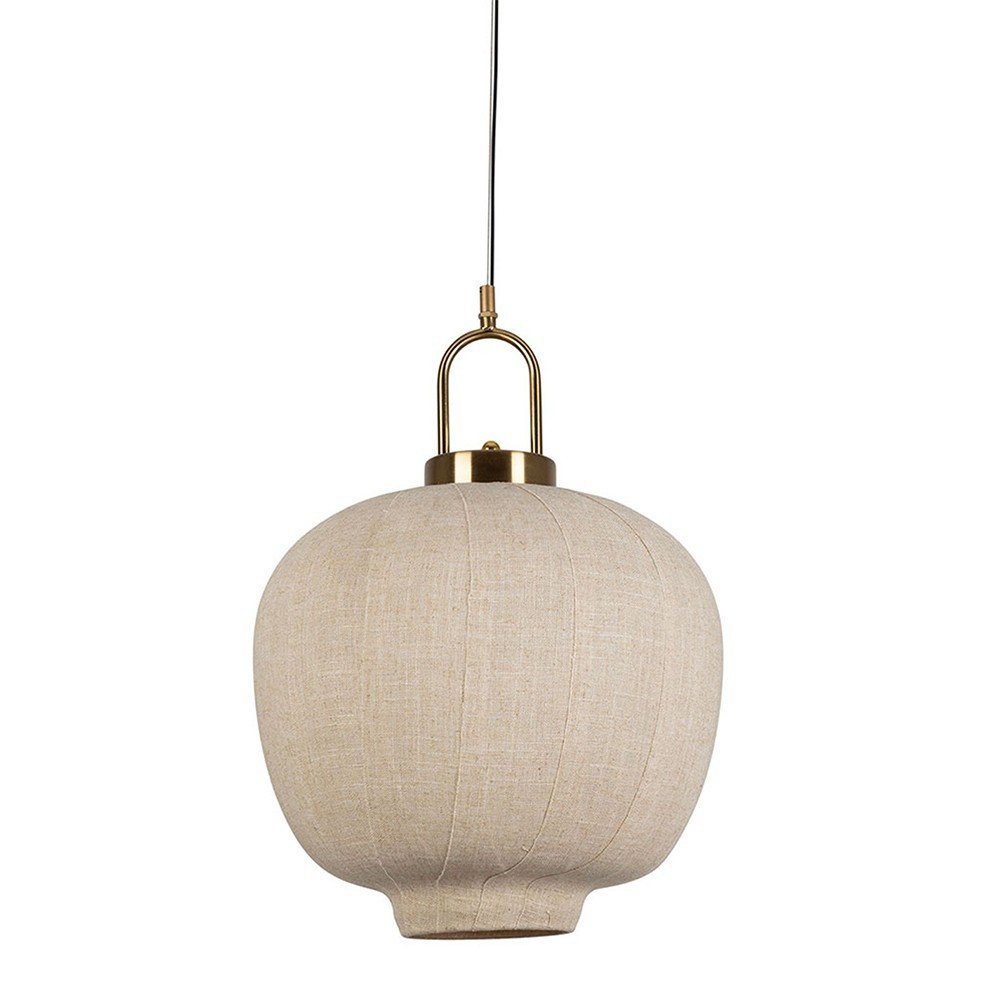SUSPENSION CALYPSO BLANC CASSE et DORE