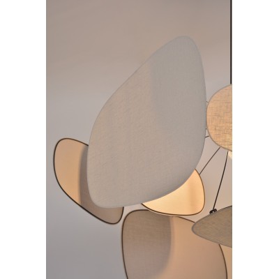 Scherm 70's XL hanglamp Berken linnen 2