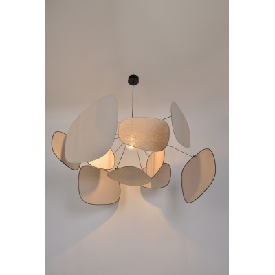 Scherm 70's XL hanglamp Berken linnen Market Set