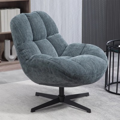 Molto blue swivel armchair 2